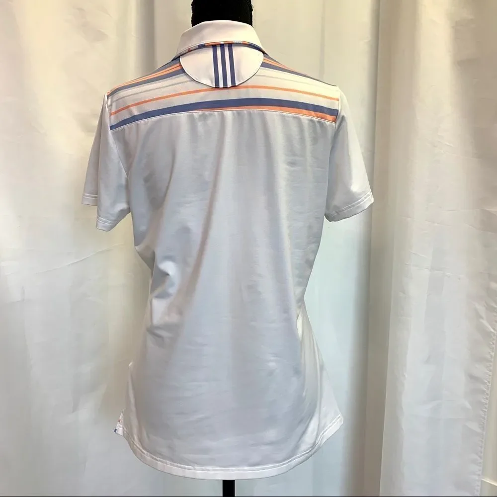 ADIDAS Golf Ladies Ultimate 365 Stripe Short Sleeve Polo Shirt Sz M🇨🇦 - Picture 6 of 12